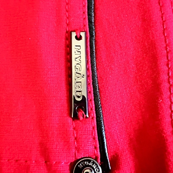 Nygard Slims Red Jegging Pants L (14–16) Stretch Pull-On Black Trim - Picture 4 of 10